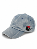 Vintage Light Blue Acid Wash Denim Cap – Unisex Streetwear | Fuzon Studio