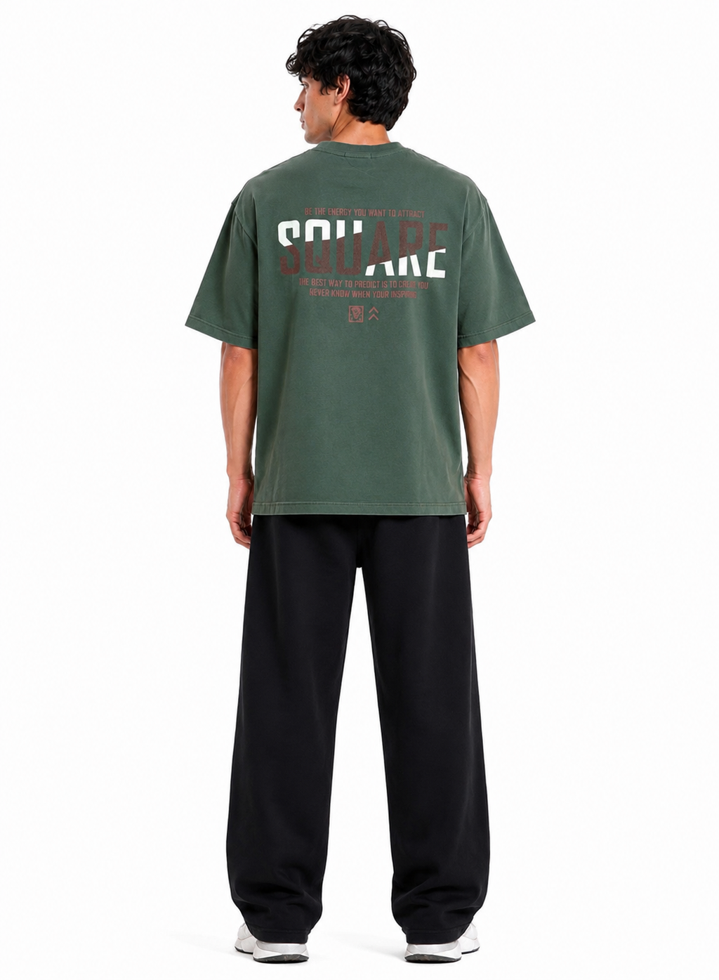 Bottle green oversized T shirt